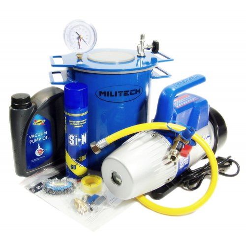 Вакуумная камера для дегазации Militech H250xD210 c насосом ZSN 2S